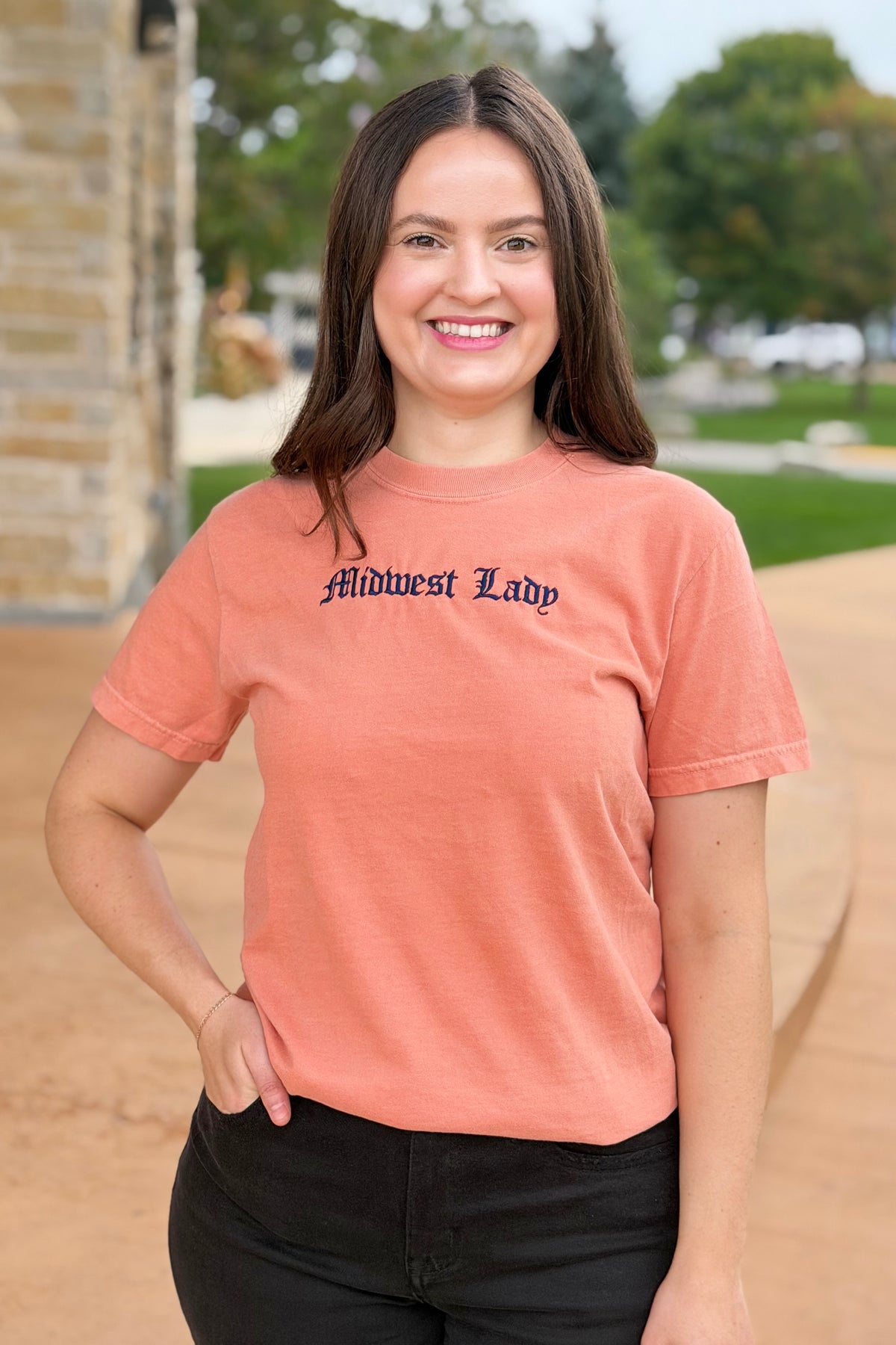 Midwest Lady Embroidered - Terracotta