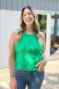 Jadine Knit Tank - Green