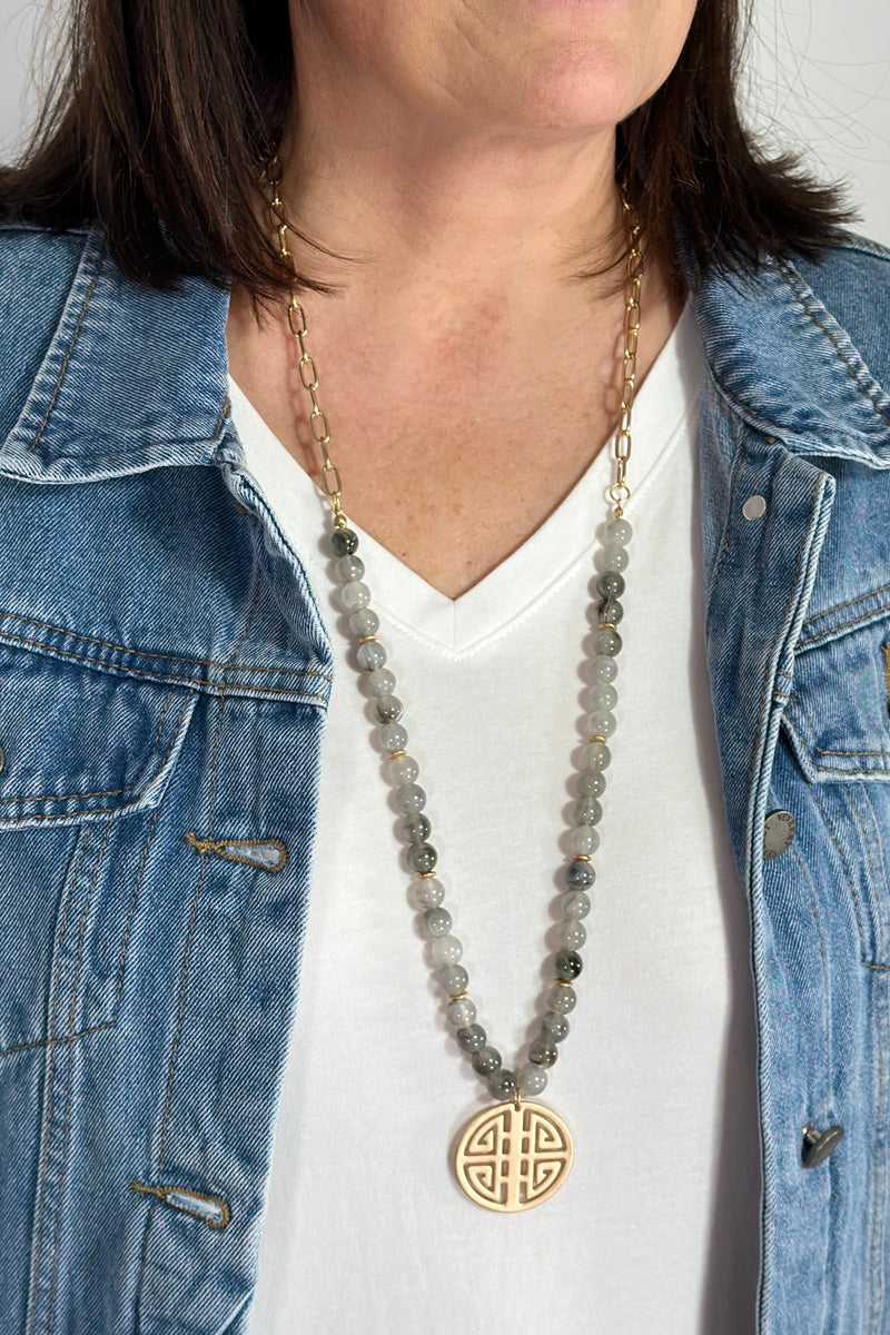 Jennifer Necklace - Smoke