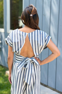 Cropped Wrap Top - Blue