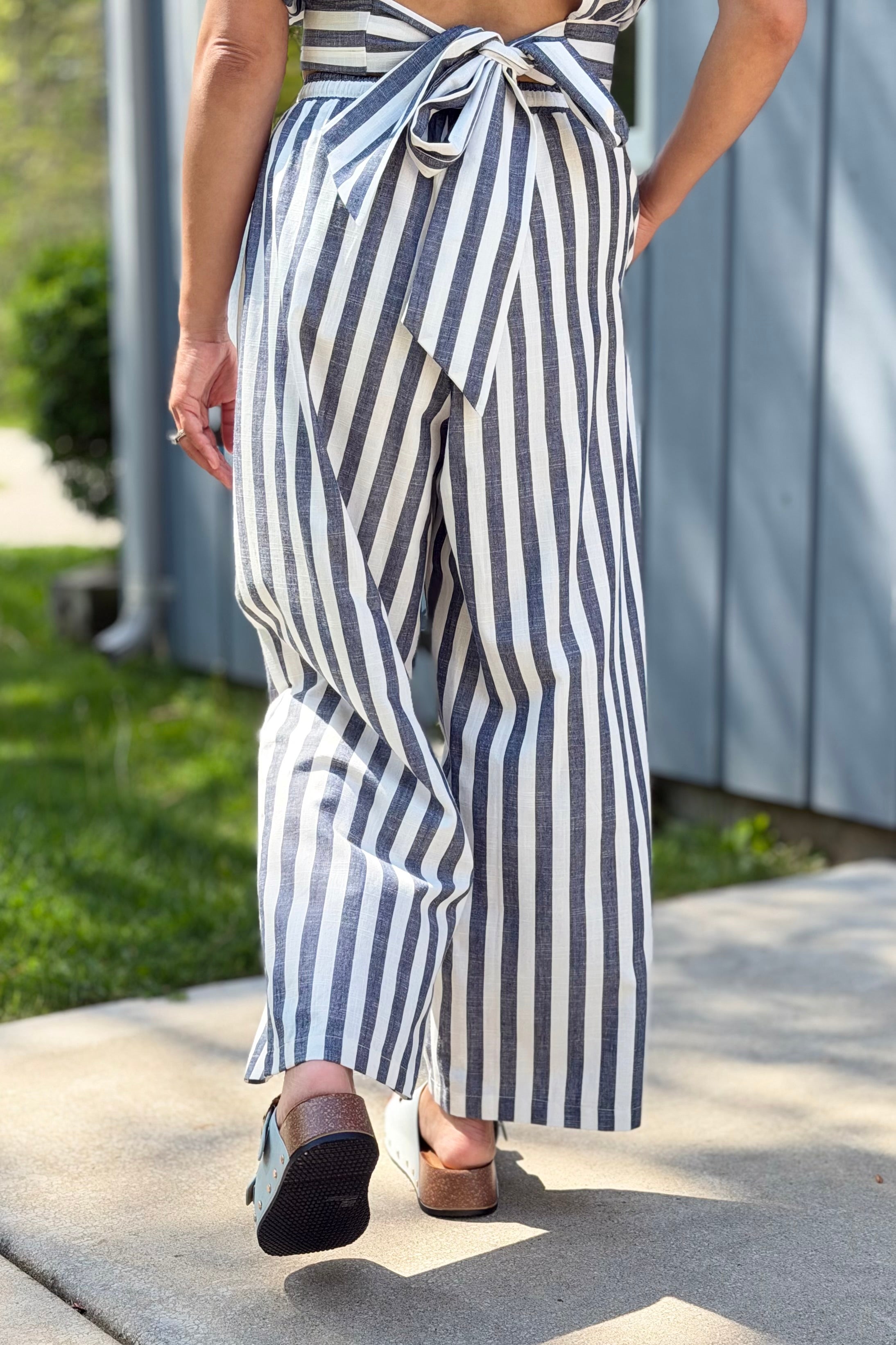 High Waist Pants - Blue