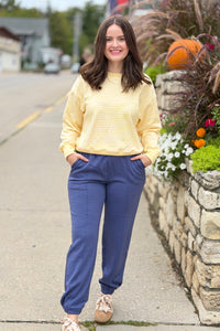Scuba Joggers With Pockets - Indigo