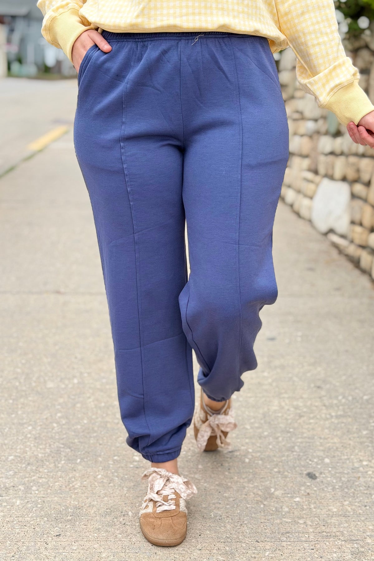 Scuba Joggers With Pockets - Indigo