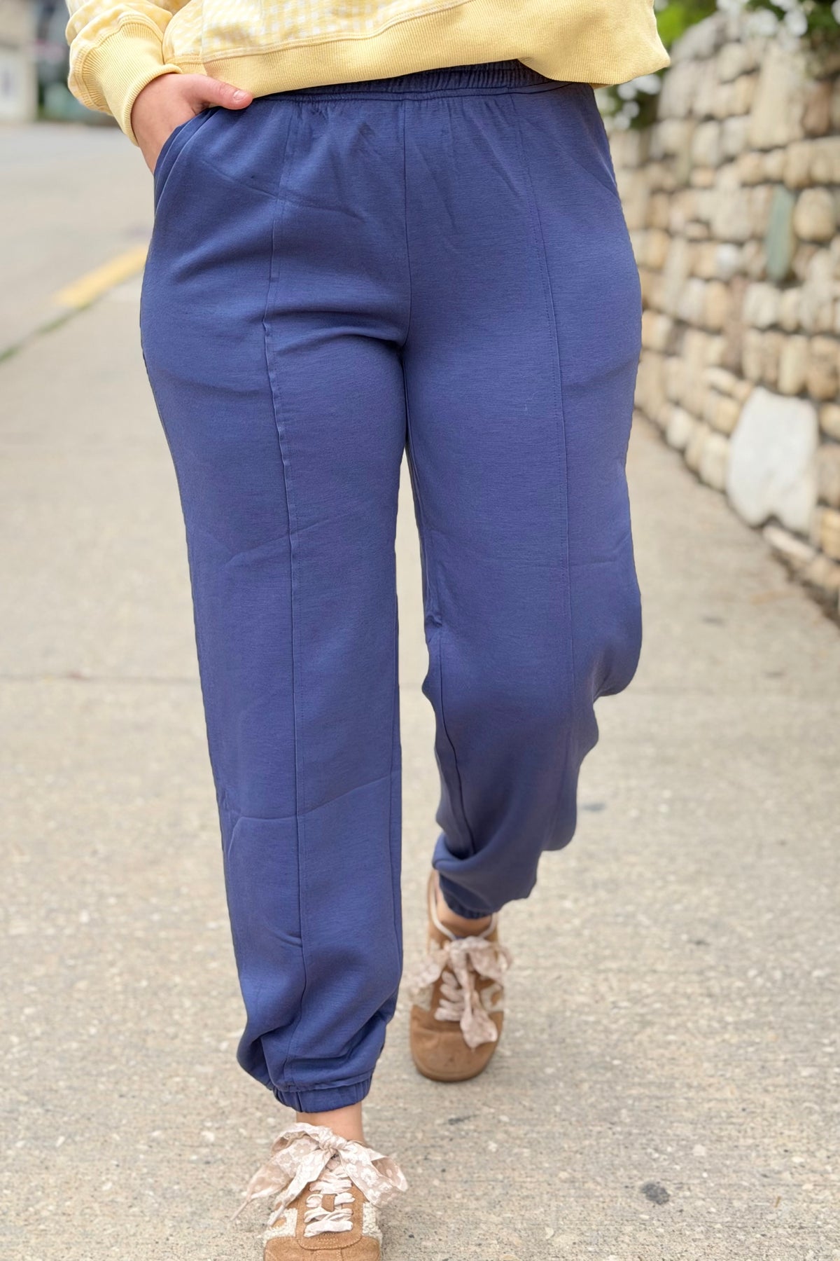 Scuba Joggers With Pockets - Indigo