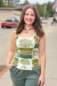 Razor Cut Patch Tank Top
