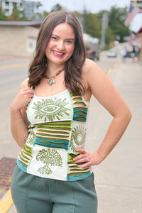 Razor Cut Patch Tank Top