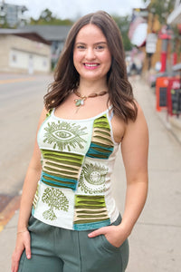 Razor Cut Patch Tank Top