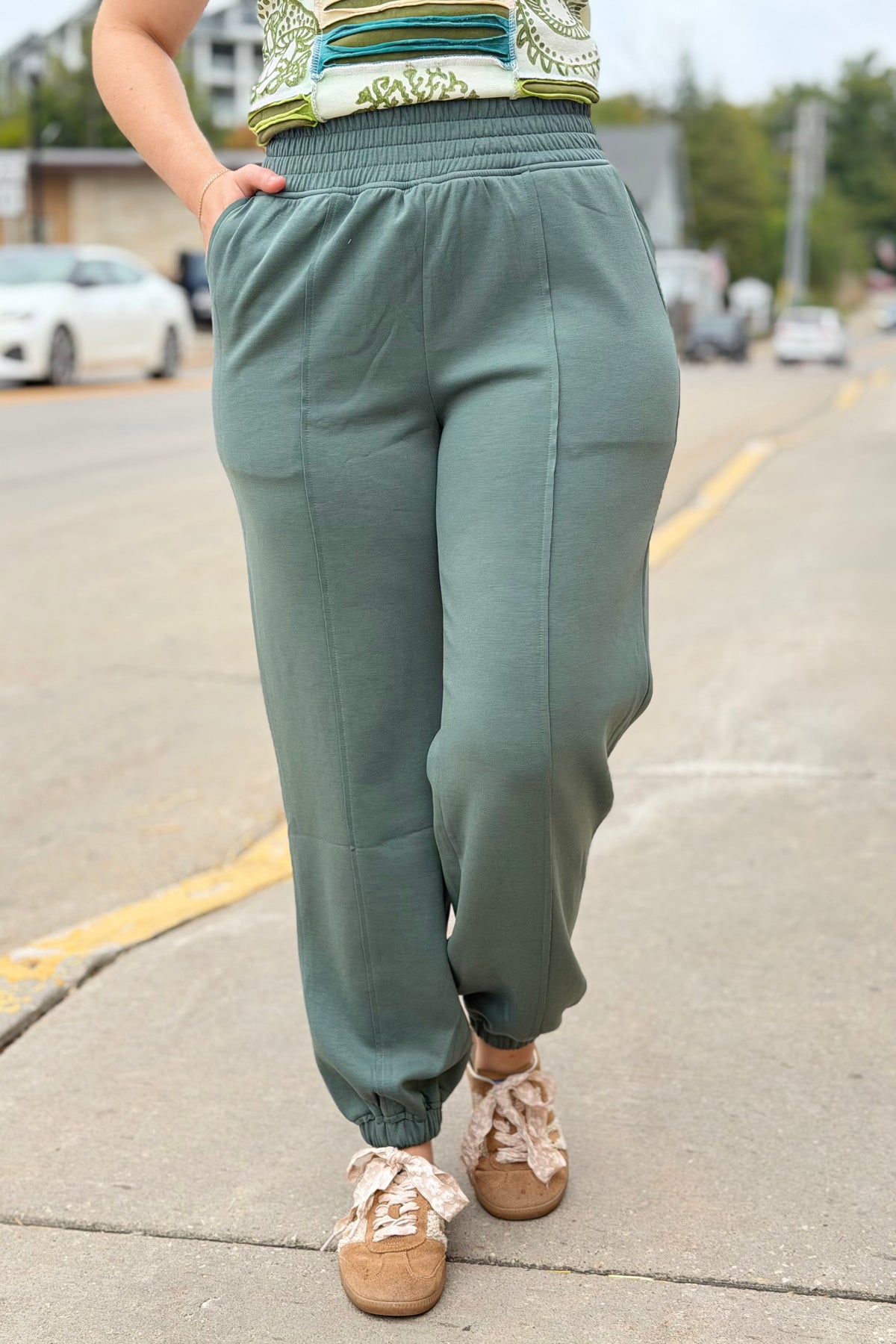 Scuba Joggers With Pockets - Forest