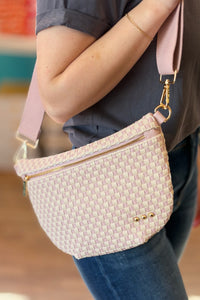 Westlyn Woven Bum Bag - Checkered Blush