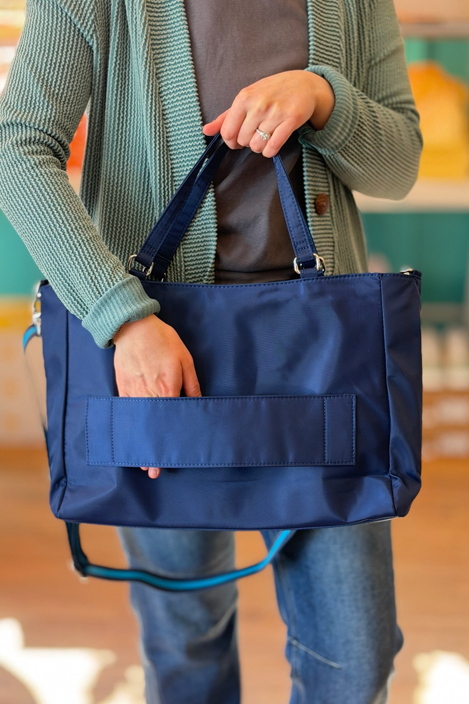 Nina Nylon Organizer Tote Bag