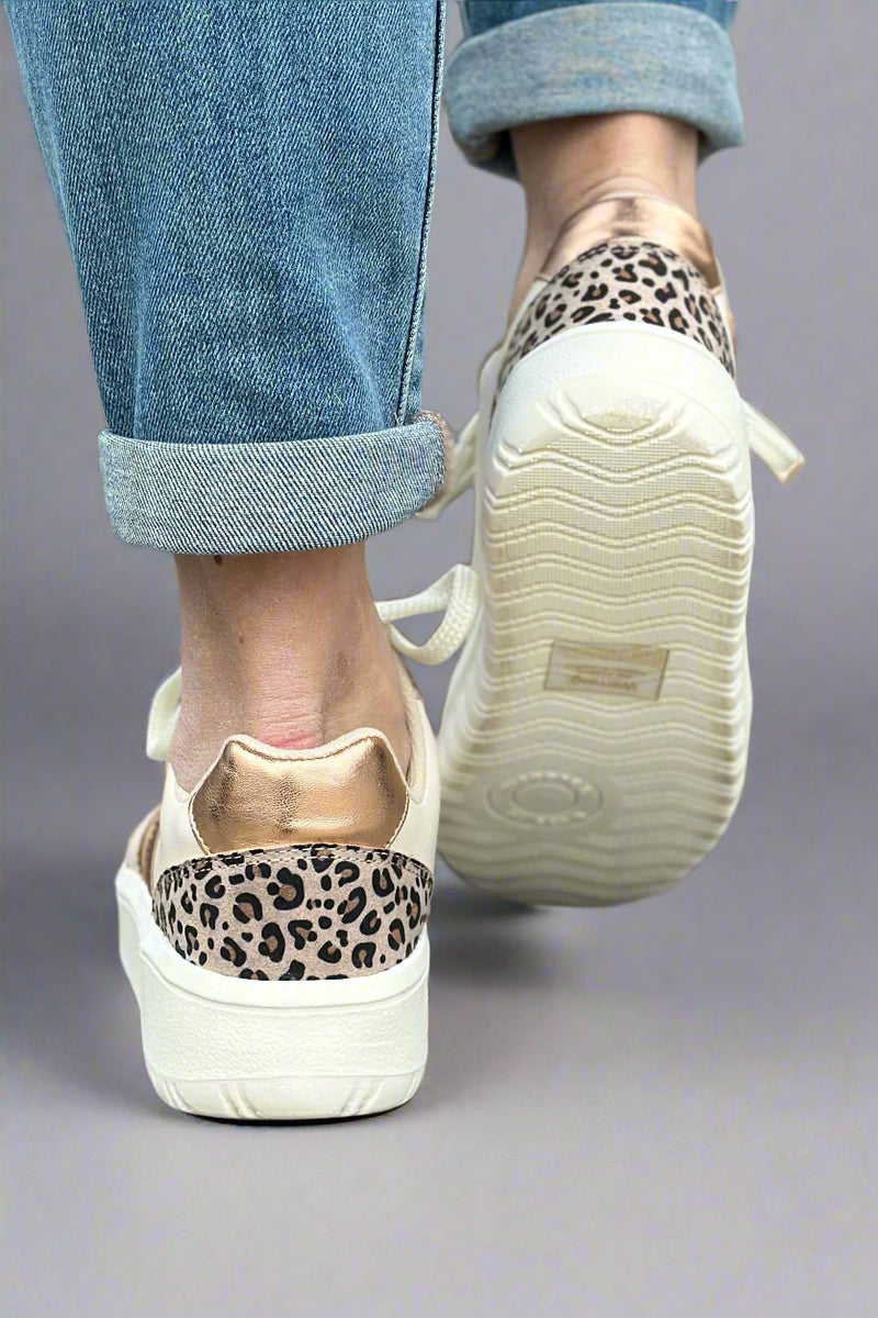 Ivy Platform Sneakers - Rose Gold Leopard