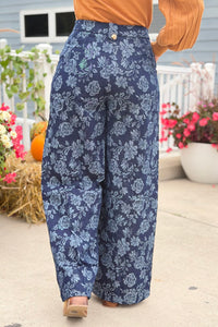 Jacquard Denim Pant