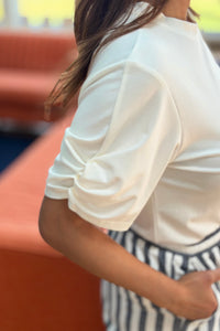 Knot Short Sleeve Top - White