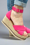 Fabian Wedge Sandal - Pink