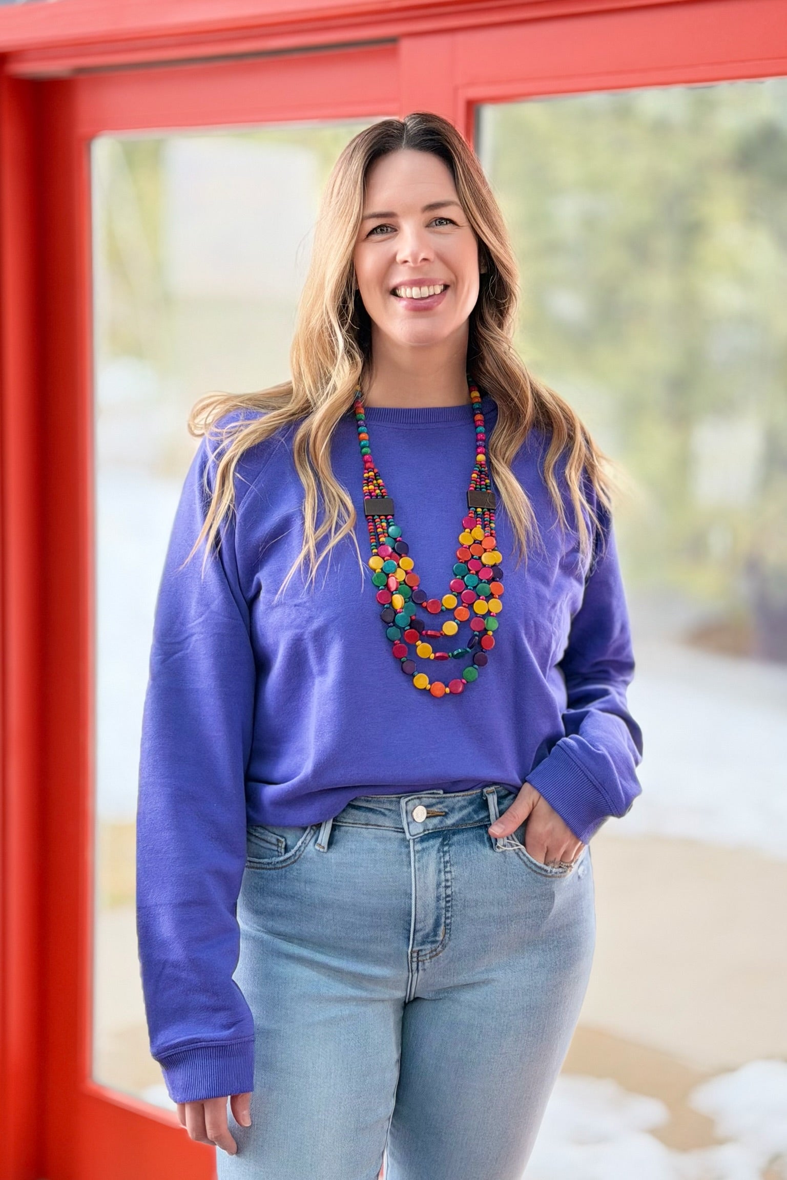 Handmade Wooden Beaded Multi-Layered Necklace