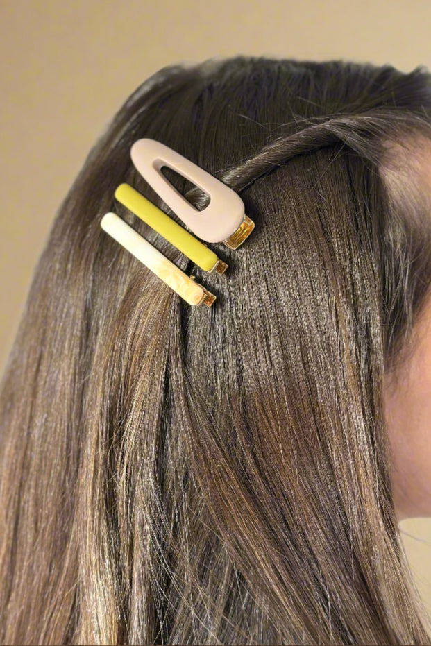 Hair Clip Set 3 Multicolor