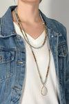 Beaded Wrap Necklace - Ivory