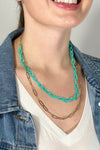 Double Chain Turquoise Necklace