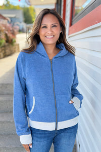 Dreamplush Fleece Zip-Up Jacket - Denim