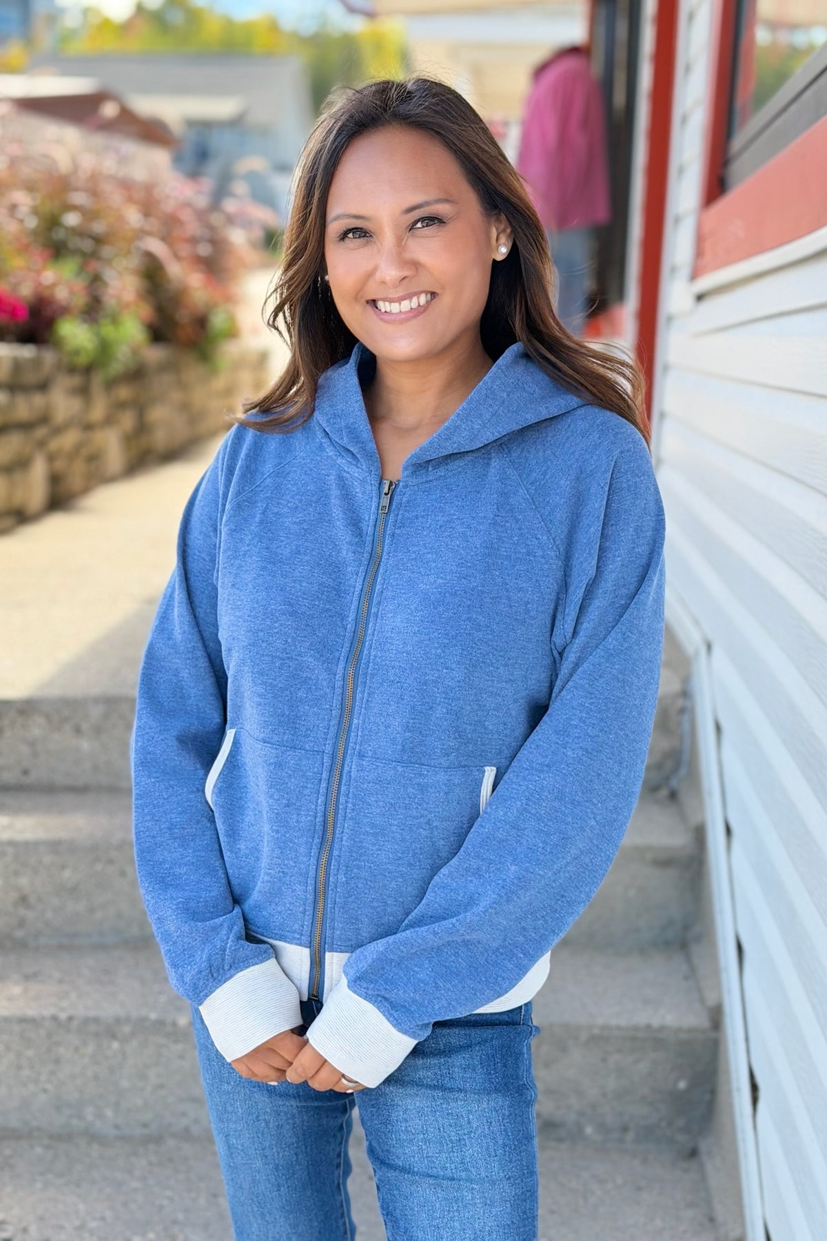 Dreamplush Fleece Zip-Up Jacket - Denim