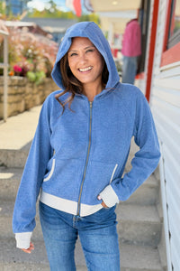 Dreamplush Fleece Zip-Up Jacket - Denim