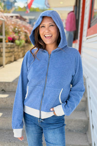 Dreamplush Fleece Zip-Up Jacket - Denim