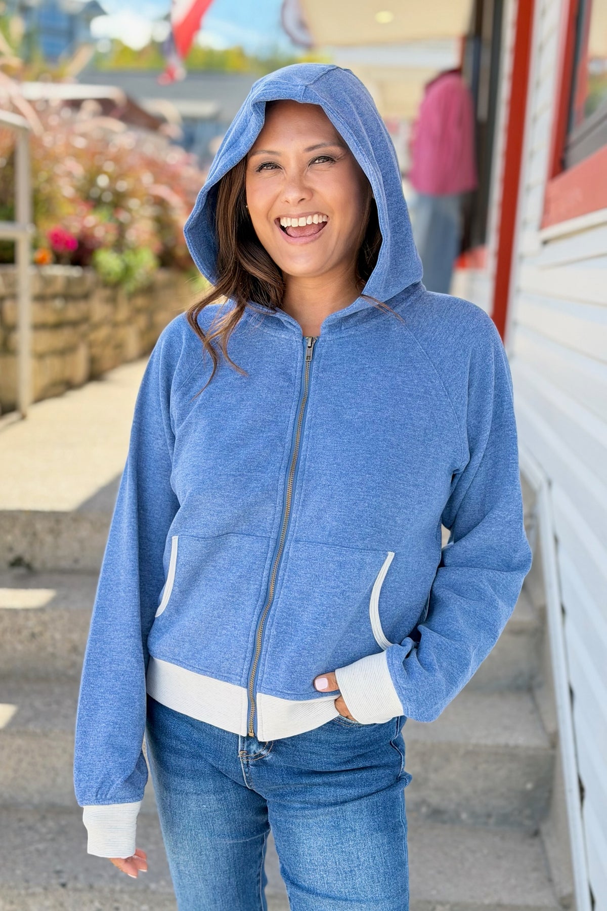 Dreamplush Fleece Zip-Up Jacket - Denim