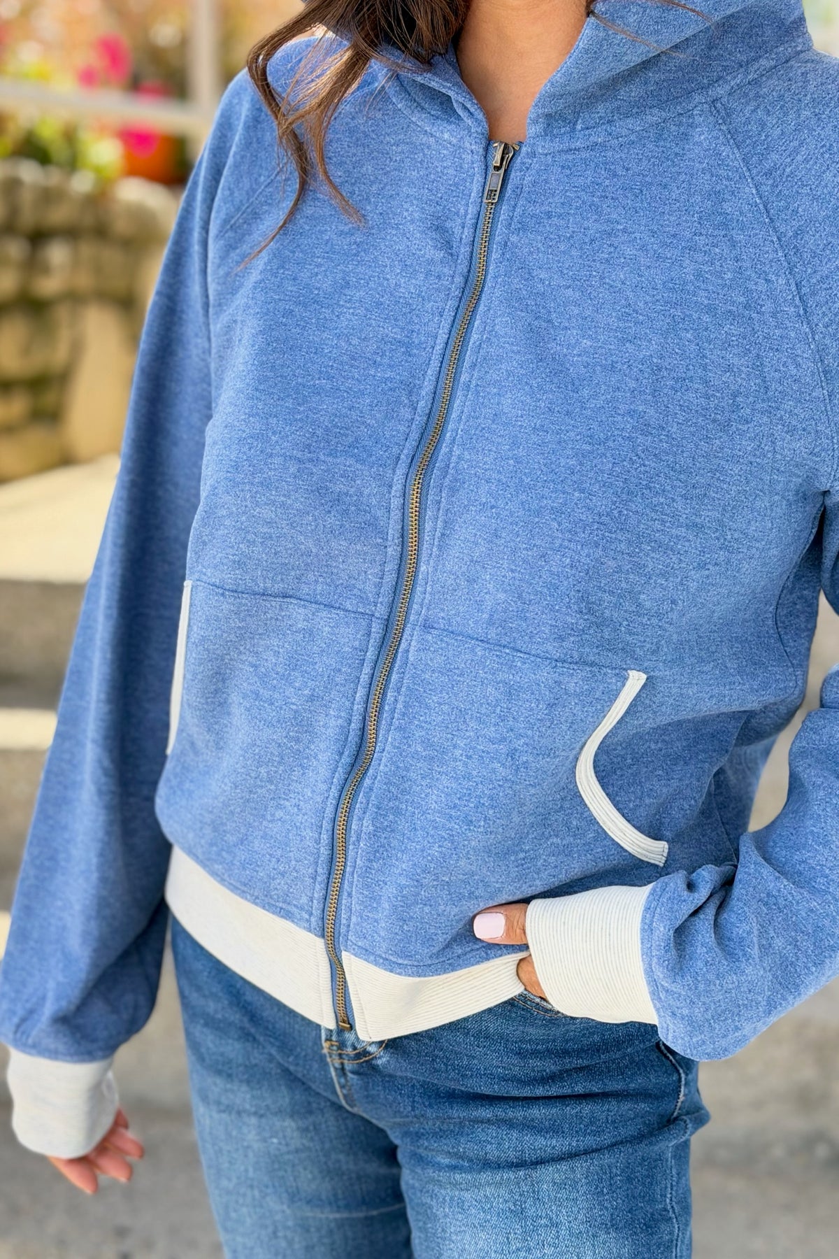 Dreamplush Fleece Zip-Up Jacket - Denim