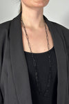 Paperclip Chain Necklace Black