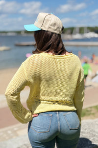 Light Weight Scallop Hem Sweater - Butter