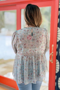 Yoru Chiffon Ruffle Top - Mint