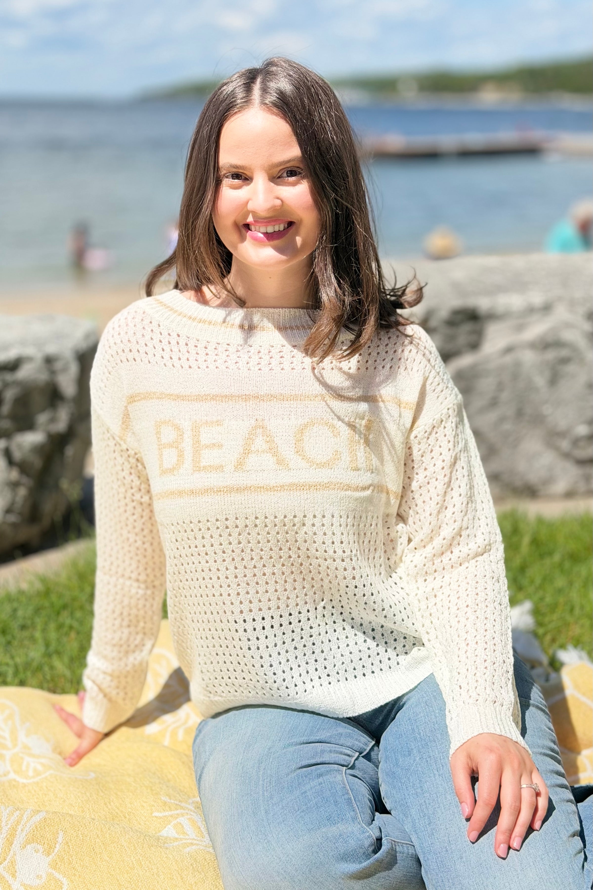 BEACH Knit Pullover Sweater