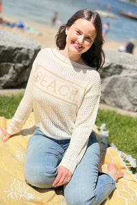 BEACH Knit Pullover Sweater