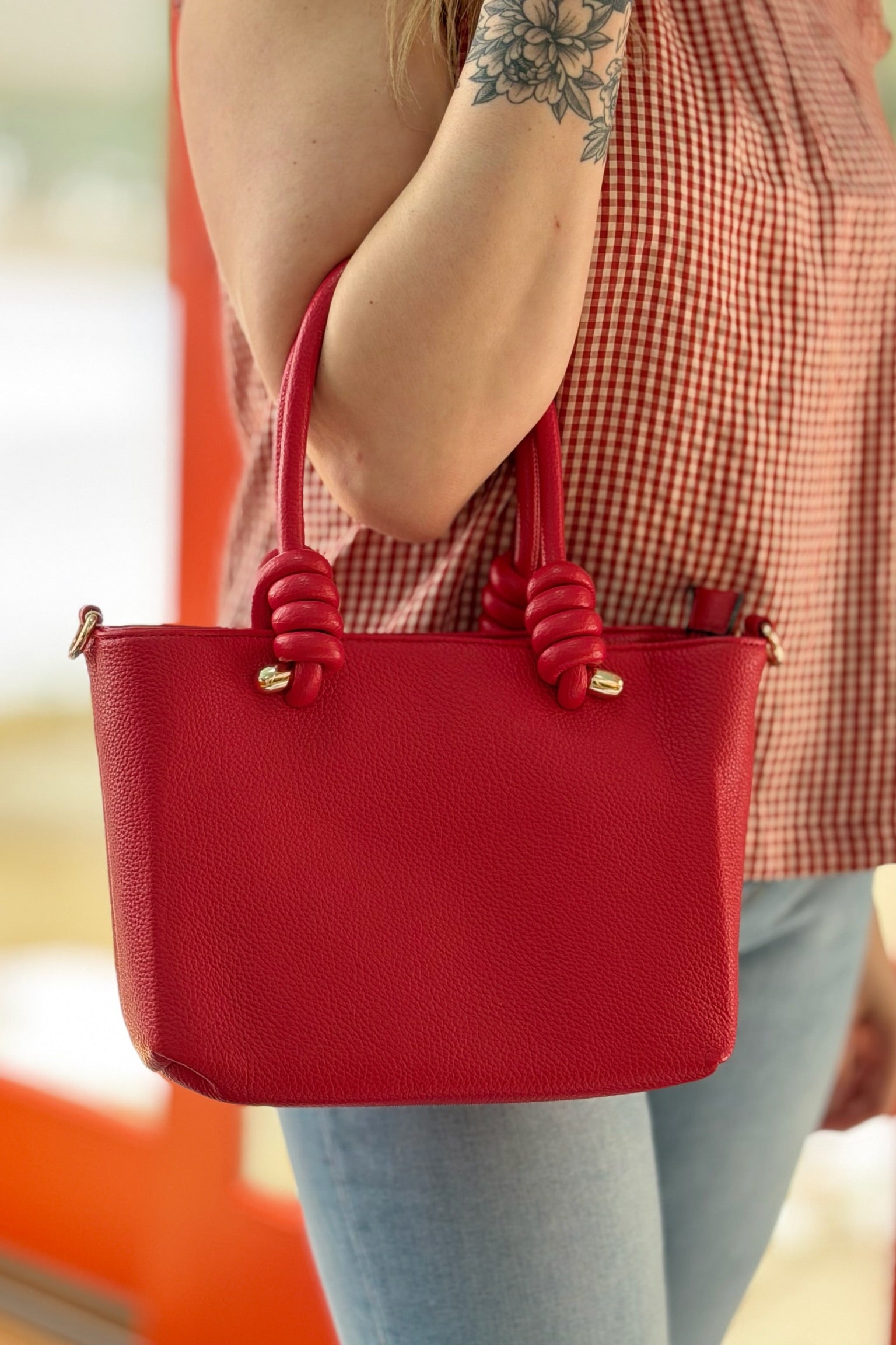 Blair Classic Satchel - Cherry Red