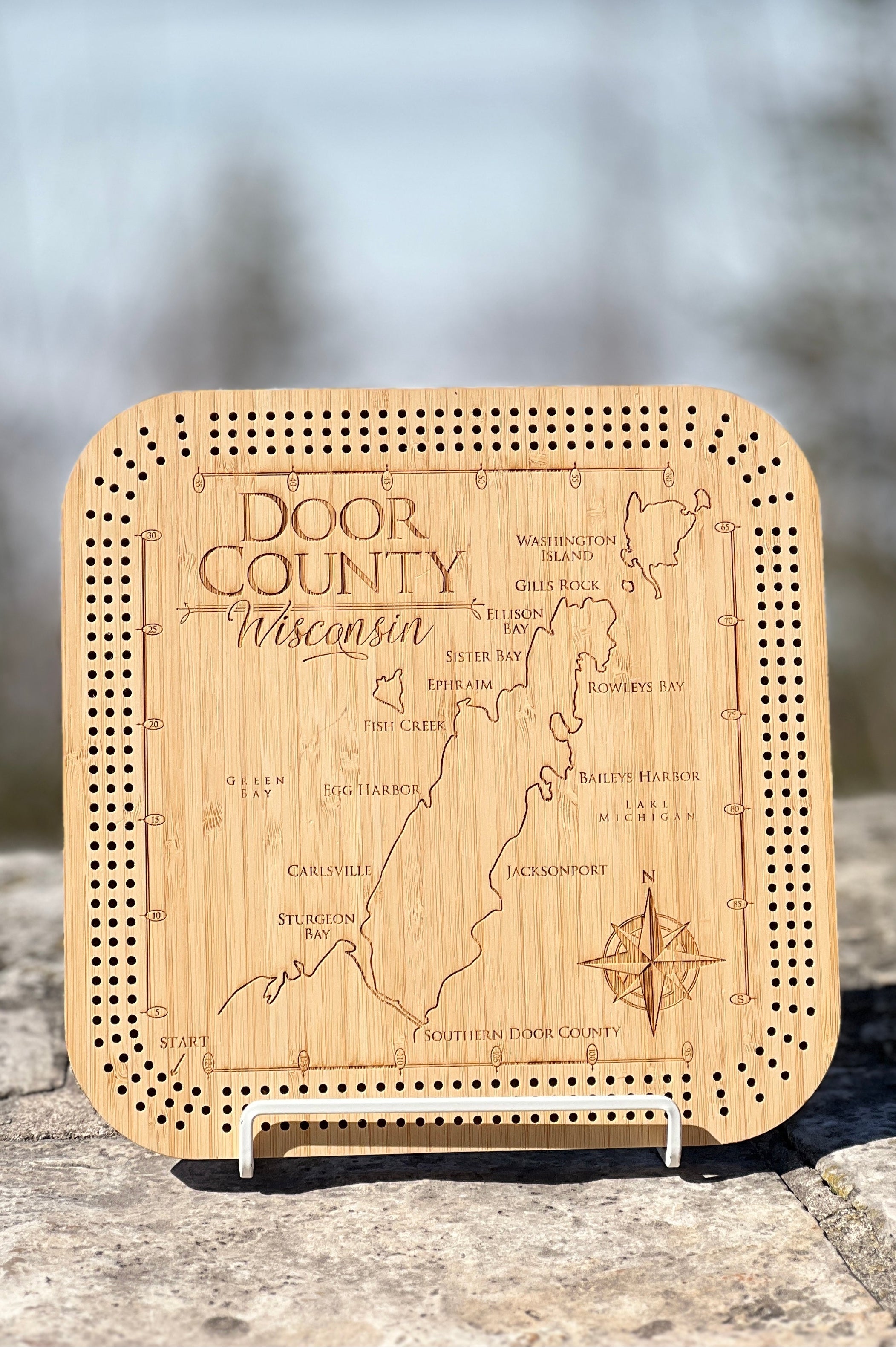 Map Cribbage Board Game