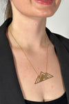 Geometric Mountain Necklace - Gold