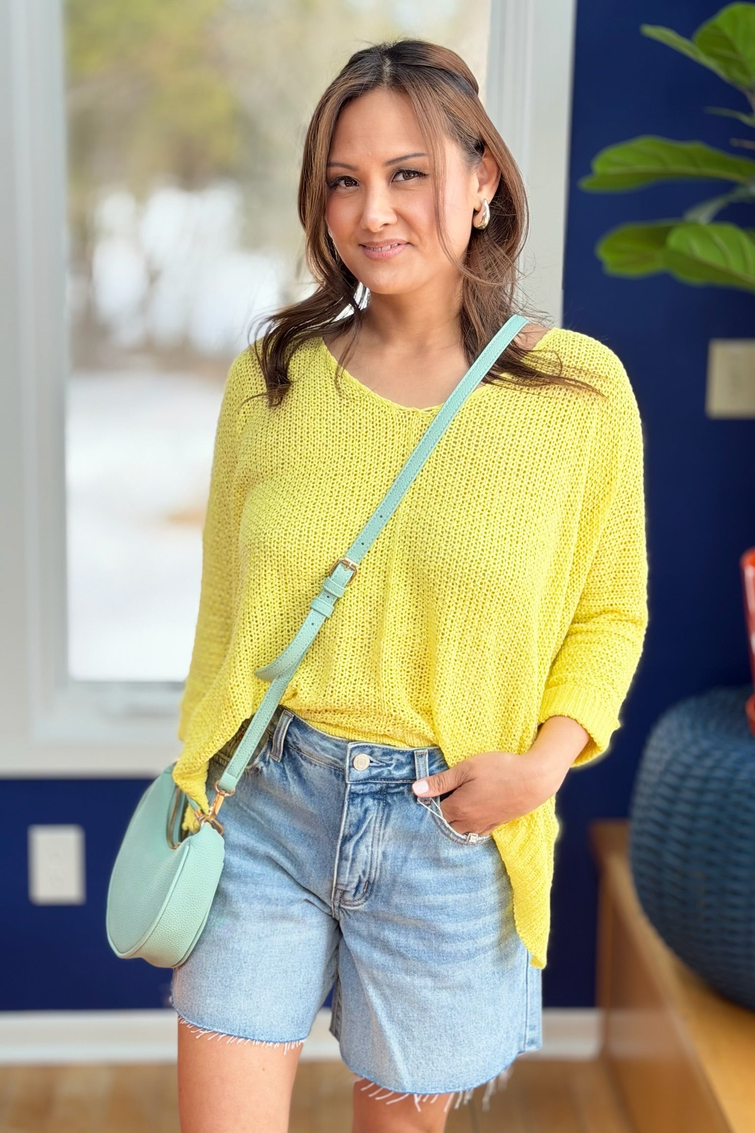 Baghdad Half-Moon Crossbody - Seafoam
