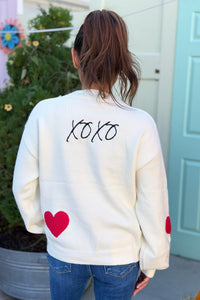 Heart “LOVE” Graphic Knit Sweater