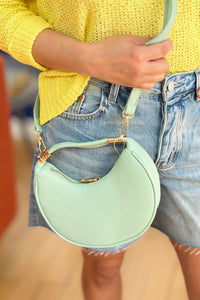 Baghdad Half-Moon Crossbody - Seafoam