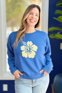 Hibiscus Crew Neck Sweater