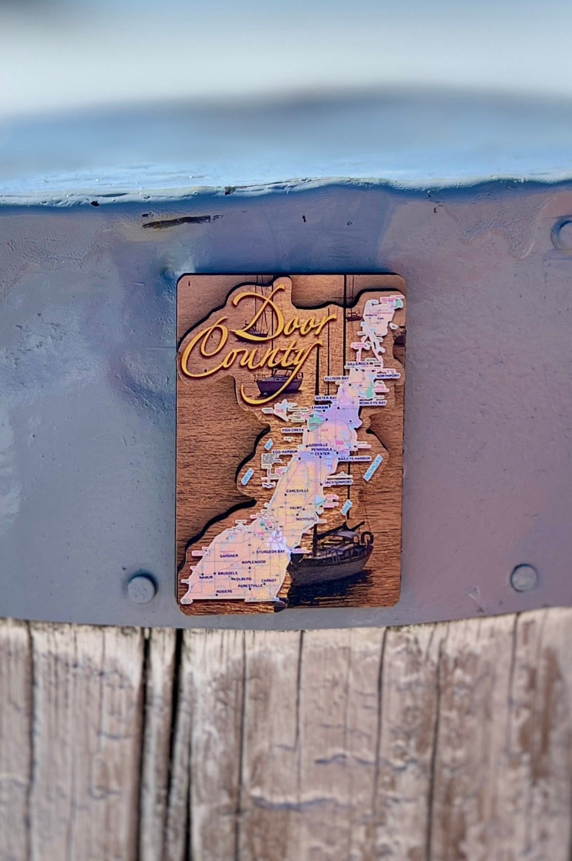 Door County 2D Map Magnet