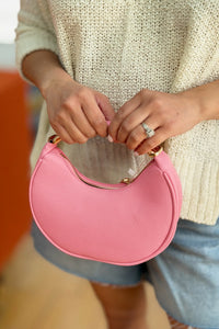 Baghdad Half-Moon Crossbody - Bubblegum
