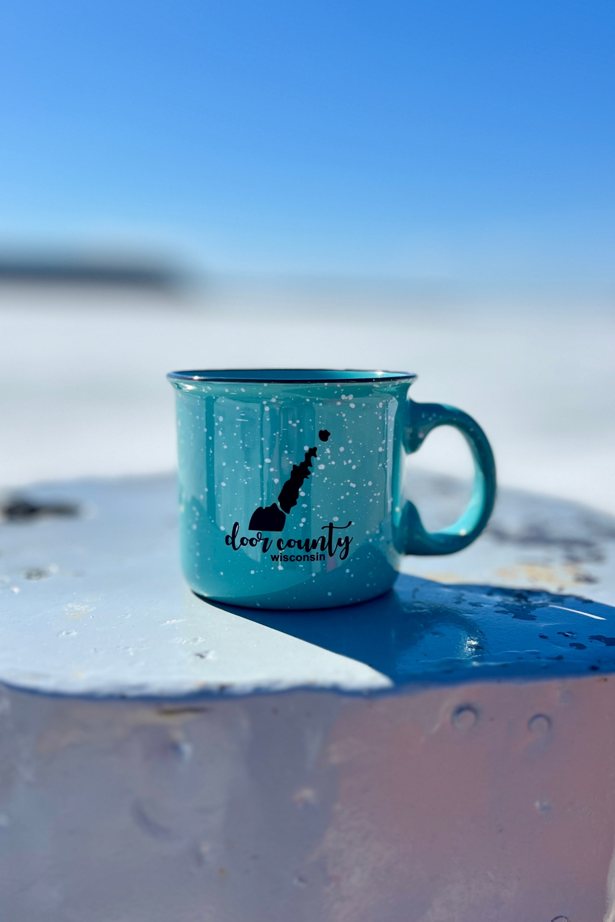 DC Speckled Camper Mug - Seafoam