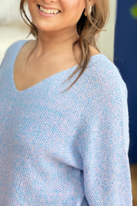 Lightweight Loose Fit Sweater - Periwinkle