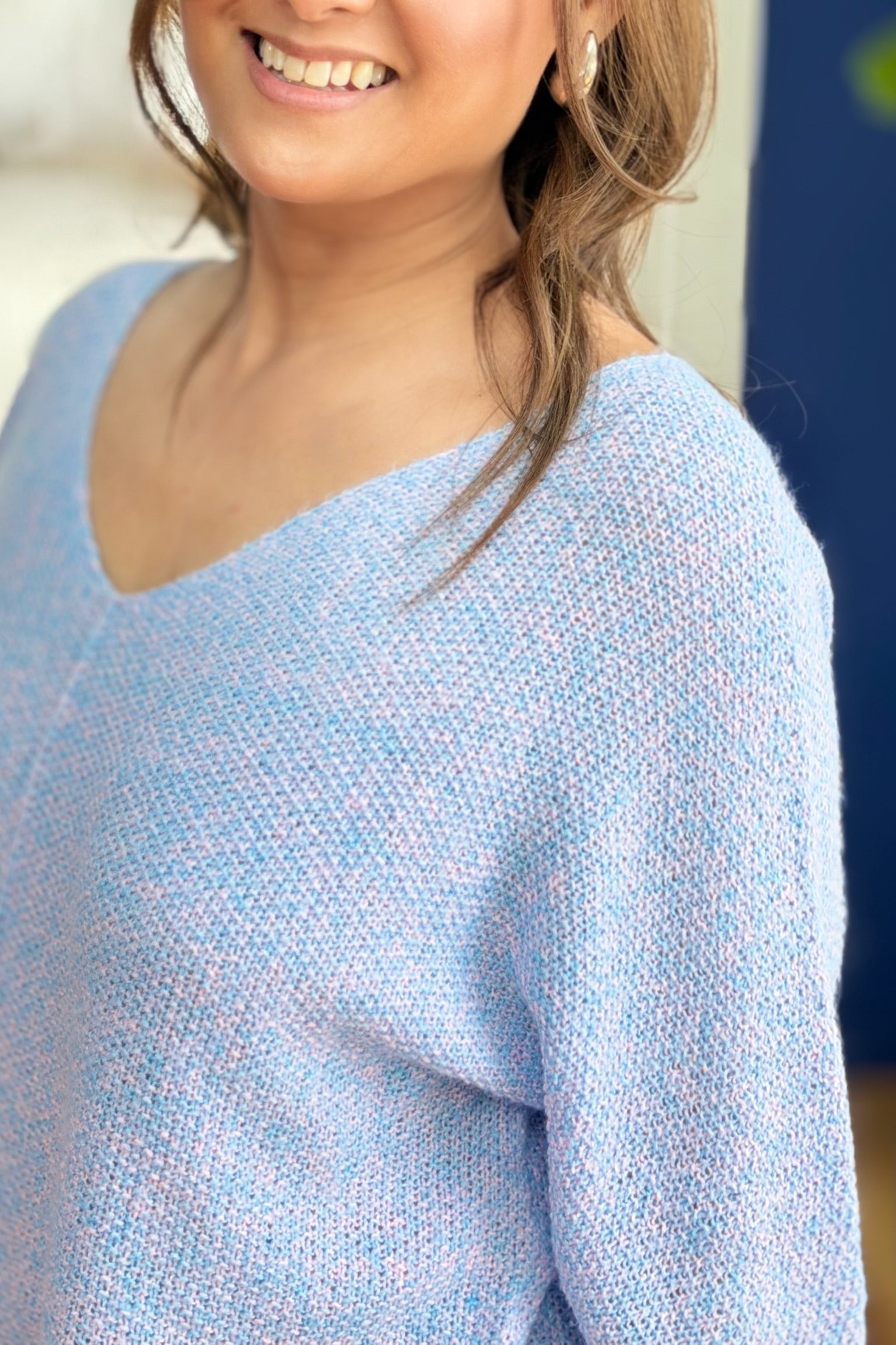 Lightweight Loose Fit Sweater - Periwinkle