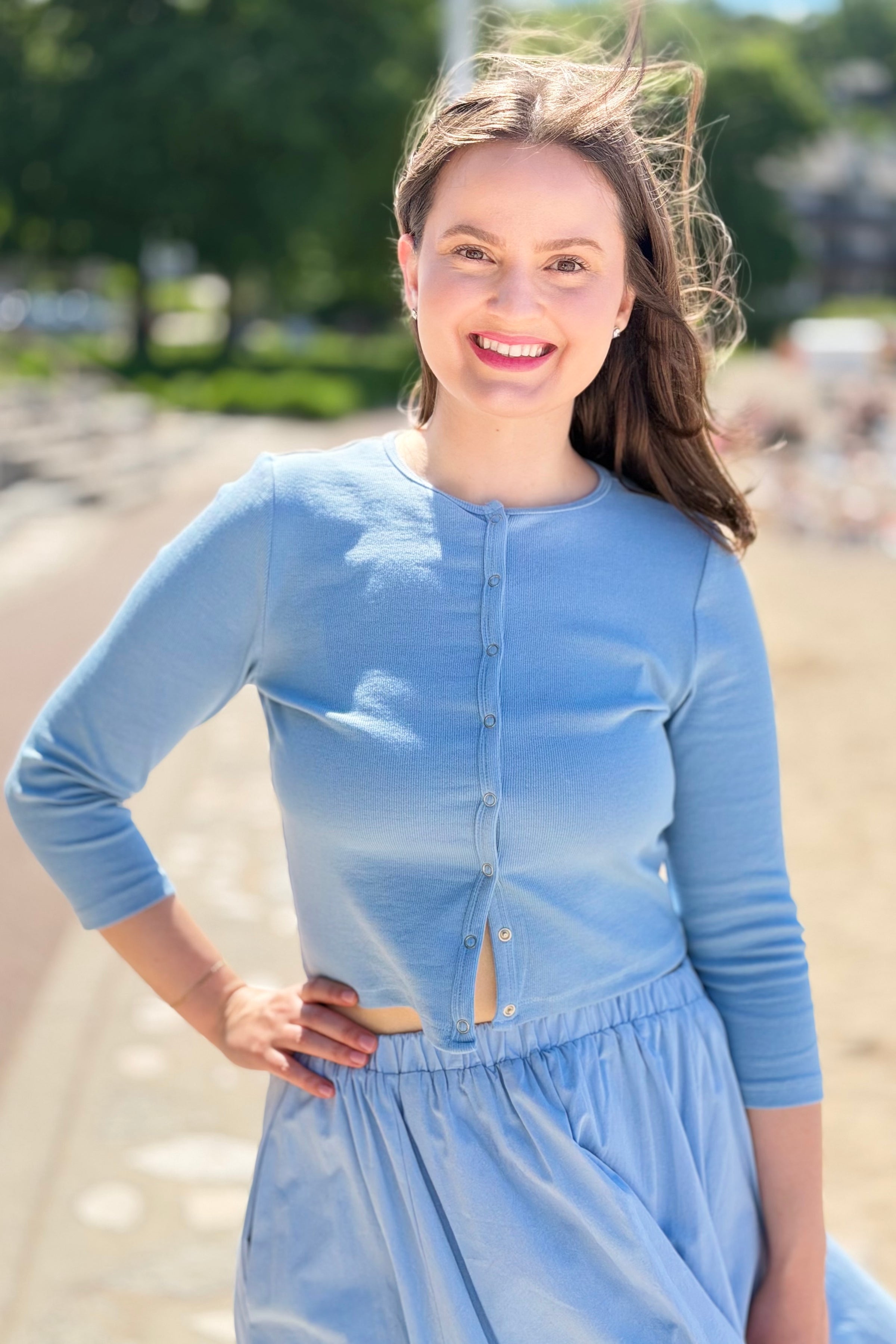 Button Down Cardigan - Seabreeze