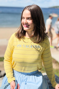 On Vacation Striped Long Sleeve Top