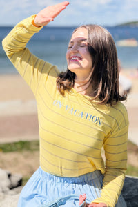 On Vacation Striped Long Sleeve Top