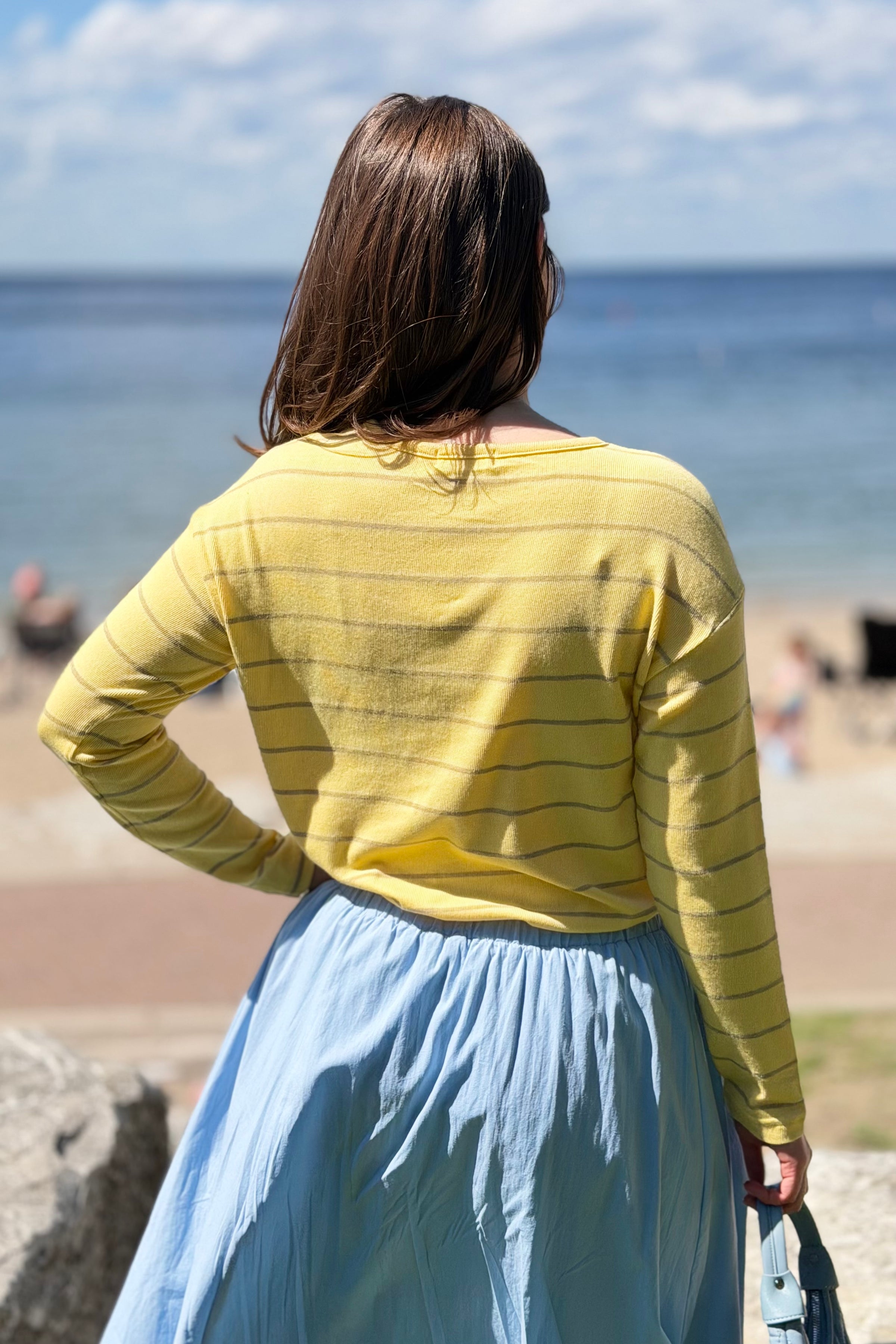 On Vacation Striped Long Sleeve Top