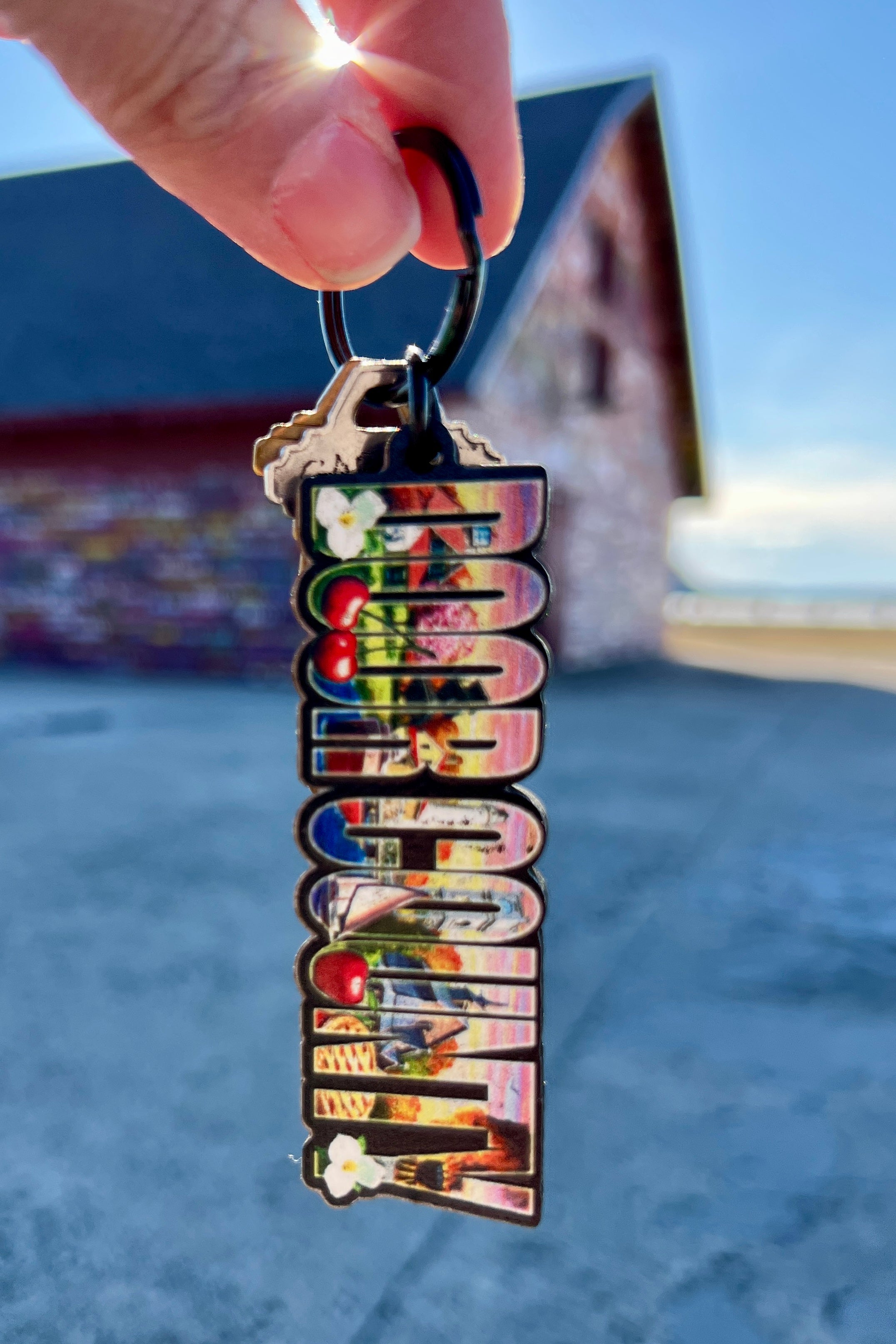 Door County Collage Keychain